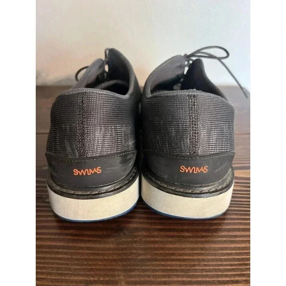 SWIMS Shoes Mens Size 10 Barry Oxford‎ Dark Gray Knit Mesh Dress Lace Up
